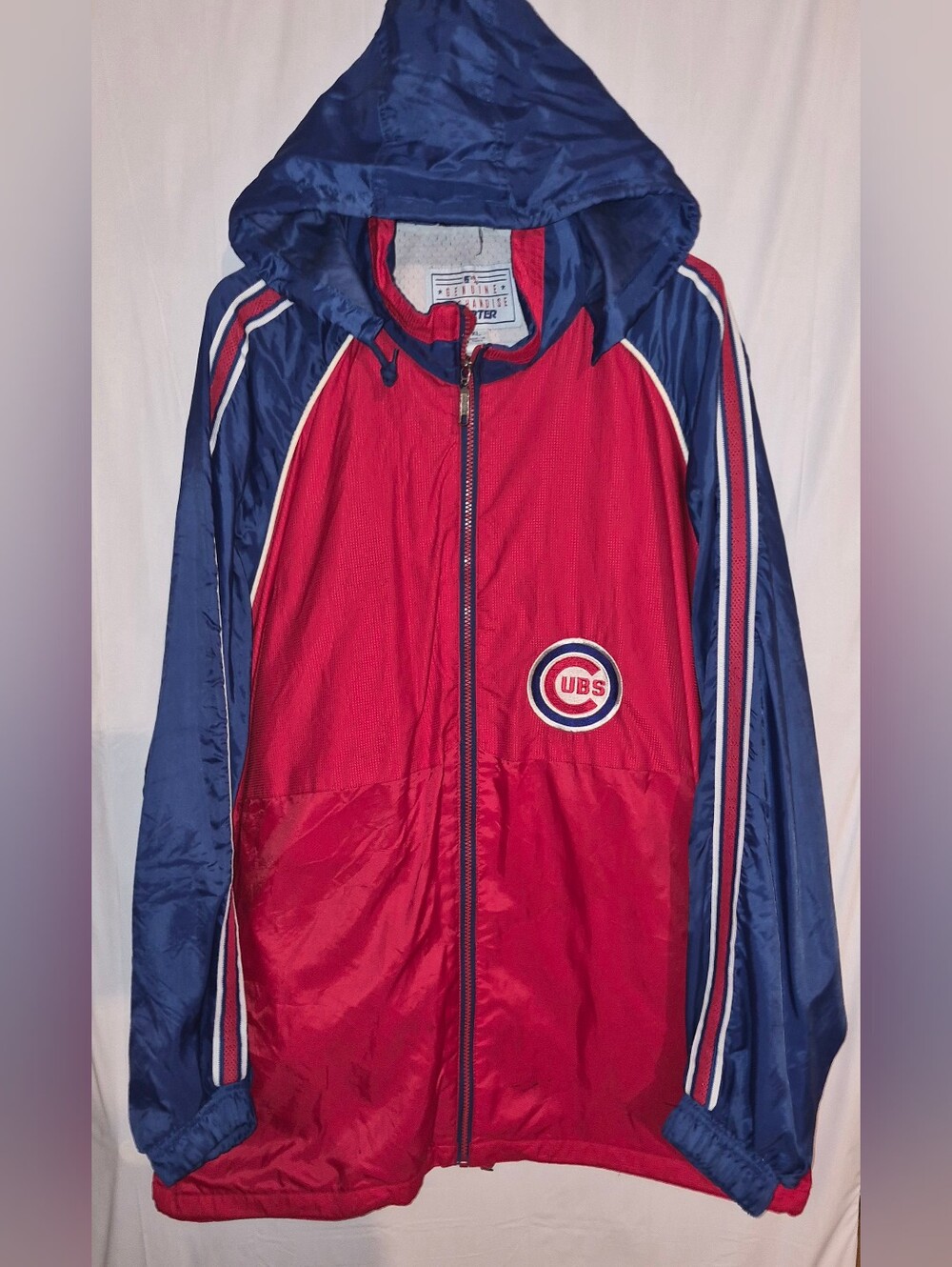 Vintage Starter Chicago Cubs Windbreaker Mens XL +free Keychain